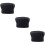 3Pièces Bonnet Mushroom Noir Chef Ajustable Qualité 9