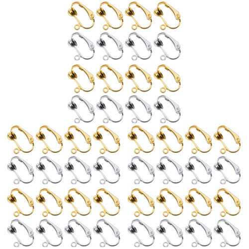 120Pièces Boucles D'oreilles Clip Couleurs Variées 1