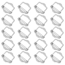 50Pz Set Di Fibbie Metallo Argento Per Cinture E Casa