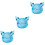 3Ensembles Assiettes Bébé Silicone Avec Compartiments Ours Mignon 5
