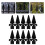 20Pièces Couvercles Poteaux Clôture Noir Polyvalent 7
