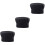 3Pièces Bonnet Mushroom Noir Chef Ajustable Qualité 5