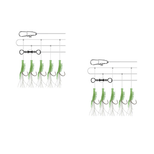 Hameçons Leurres Vert, Crevettes 2