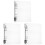 3Pièces Protège-Notes Transparent A5 Souple Plastique 4