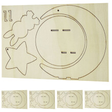 15Pièces Puzzle 3D Bois Beige Jeu Assemble Jouet Educatif