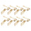 24Pièces Bases Clips Boucles D'oreilles Dorées Accessoires Décoration 9
