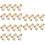 24Pièces Bases Clips Boucles D'oreilles Dorées Accessoires Décoration 2