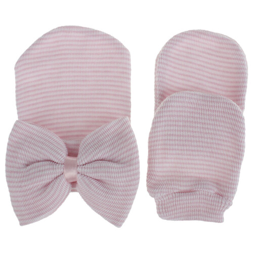 2Pièces Bonnet Et Bébé Rose Confortable Et Résistants