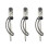 3Pièces Diviseur Cuir Acier Carbone Argent Pour Bricolage 4