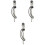 3Pièces Diviseur Cuir Acier Carbone Argent Pour Bricolage 3