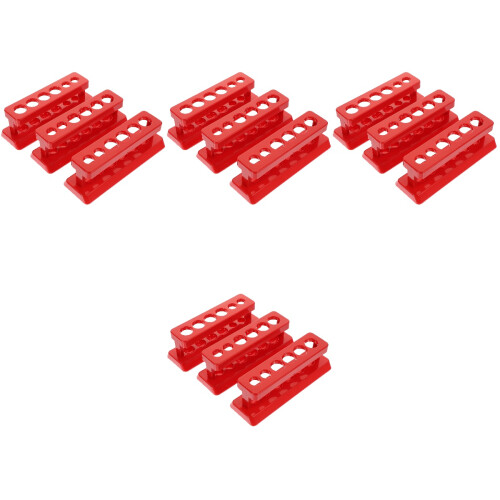 12Pièces Support De Tubes En ABS Rouge, Idéal Pour Usage Scolaire 2