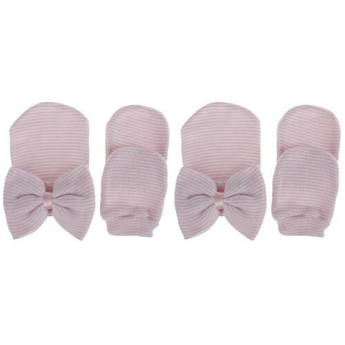 2Pièces Bonnet Et Bébé Rose Confortable Et Résistants 1