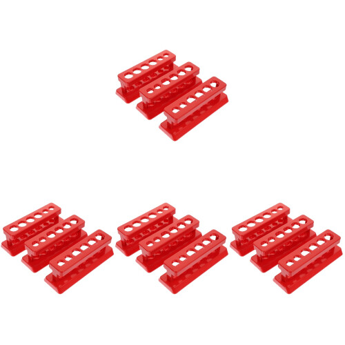 12Pièces Support De Tubes En ABS Rouge, Idéal Pour Usage Scolaire 1