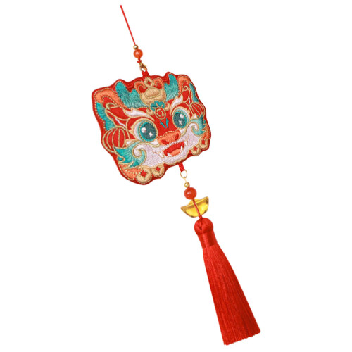 4Pièces Sachets Suspension Chinois Multicolores Tissu 1