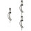 3Pièces Diviseur Cuir Acier Carbone Argent Pour Bricolage 6