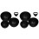 6Pièces Bols Silicone Noir Durables Pour Et Usage 2