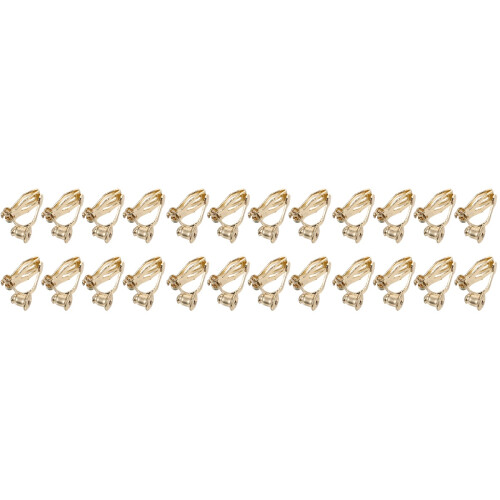 24Pièces Bases Clips Boucles D'oreilles Dorées Accessoires Décoration 2
