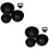 6Pièces Bols Silicone Noir Durables Pour Et Usage 6