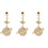 3Pièces Studs Décoratifs Montre Silicone Charm Élégant 4