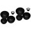 6Pièces Bols Silicone Noir Durables Pour Et Usage 4