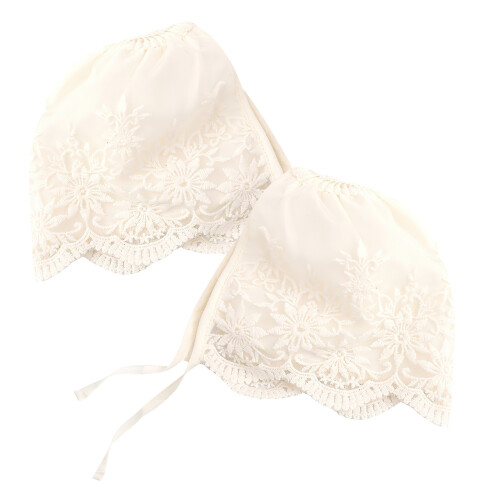 6Pièces Bonnet Beige Sous Menton