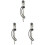 3Pièces Diviseur Cuir Acier Carbone Argent Pour Bricolage 2