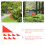24Pièces Drapeaux Marqueurs Triangulaires Rouge En Bambou Polyester 10