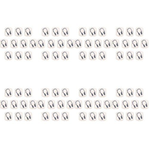 80Pièces Accessoires Natation Noir Clips Réutilisables Solides 1