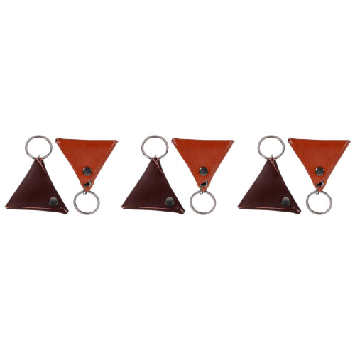 6Pièces Pochette Cuir Pour Médiators Guitare Résistante Coloré 1