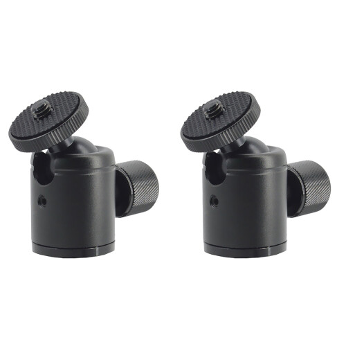 2Pièces Support Noir Mini Tête Bille Rotative 360 1
