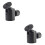 2Pièces Support Noir Mini Tête Bille Rotative 360 6