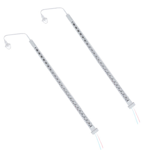 6Pièces Mini Lampes Fer Signal Argent ABS Pour Décor 2