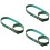 3Pièces Support Tasse Cuir Vert Portable Ajustable Pour Usage Cuisine 5
