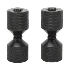 Flange Alignment Pins Set Pack of 2 Black Aluminum Dual Hole Pipe Tools for Precise Machinery Fit
