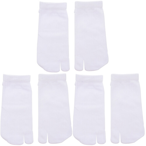 3Paires Hommes Blanches Coton À Orteils Séparés 1