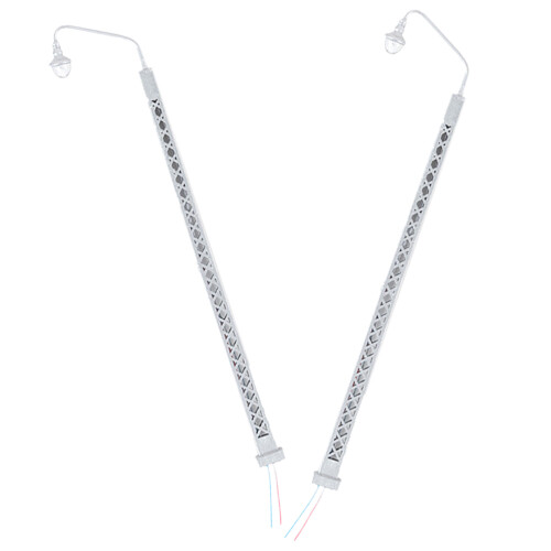 6Pièces Mini Lampes Fer Signal Argent ABS Pour Décor 1