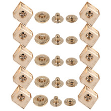 10Ensembles Boutons Pression Métal Dorés Pour Manteaux Décoratifs