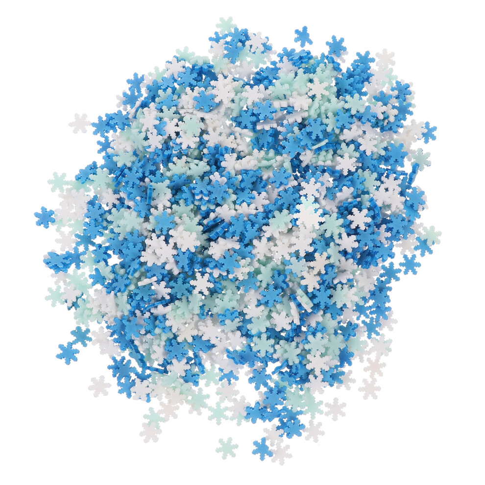 Vaguelly 3Pcs Polymer Clay Snowflake Nail Biscuit 3D