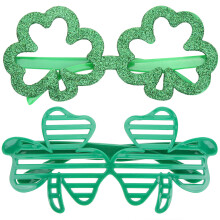 8Pcs Green Patrick Party Eyeglasses Shamrock Glasses for Photo Fun