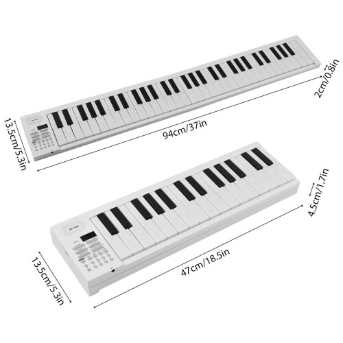 61 Key Foldable Electronic Keyboard Piano with LED Display and BuiltIn Teaching Modes 2