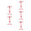 5Pcs Versatile Red Iron Fire Extinguisher Storage Wall Mount Brackets 6