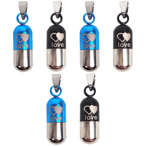 6Pièces Colliers Animaux Avec Plaques Id Noir , Design 2