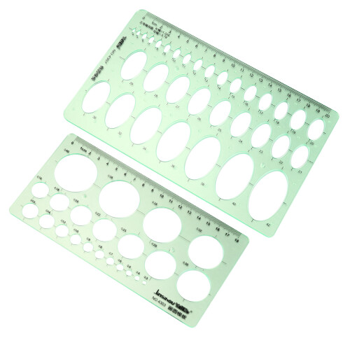 4Pièces Gabarits Géométriques En Plastique Vert Pour
