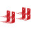 8Pièces Porte-Extincteur Rouge Fer Montage Mural Durable 5