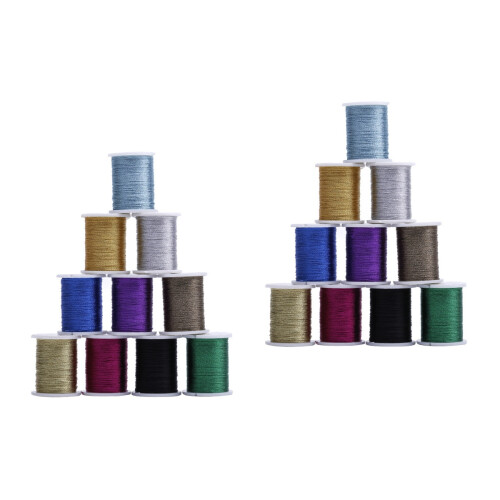 20Pièces Fil Macramé Nylon Bijouterie Perles Fin Coloré Durable 2