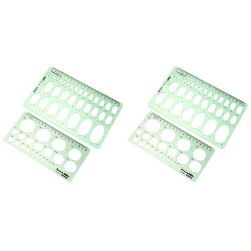 4Pièces Gabarits Géométriques En Plastique Vert Pour 1