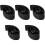 5Pièces Attache Volant Compacte Noir Pe 4