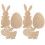 18Pcs Unfinished Easter Cutouts Light Brown DIY Crafts 1