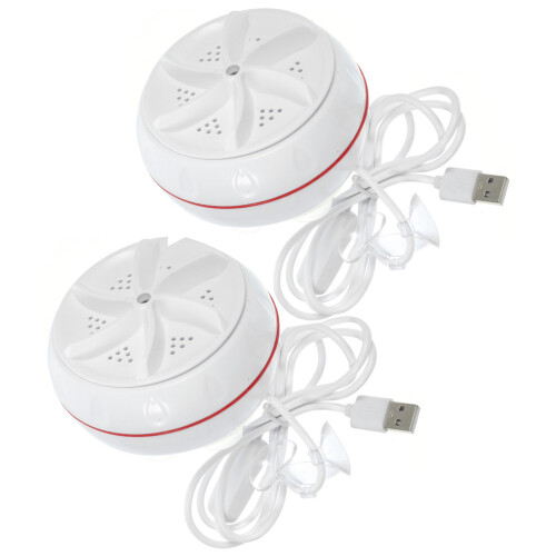 2Pcs Portable Mini Washing Machine USB Clothes Washer For Dorm Home