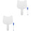 2Ensembles Tableaux Blancs Réutilisables Avec En Bois ABS 5